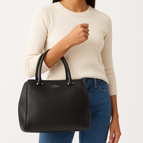 Kate Spade New York Black Leather Tote Bag - Picture 1 of 16